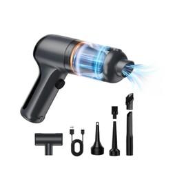 Handheld Mini Air Blower/Car Vacuum Cleaner, Rechargeable Electric Air Duster/Vacuums with Brushless Motor, 18000pa High Power Cordless Suction/Blower Portable Vacuum Cleaner for PC,Gray