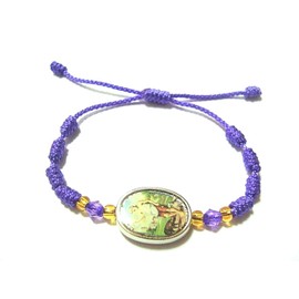 PLESIU Saint Lazarus Protection, Money, Health, Love and Good Luck Bracelet/Pulsera De San Lazaro