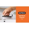 Superio Nail Brush Cleaner with Handle Stiff Bristles 3 Pack