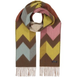 FRAAS Cashmink Scarf 34 x 200 cm - Softer than Cashmere - Scarf with Zigzag Pattern - Made in Germany - Sustainability Edition, olive