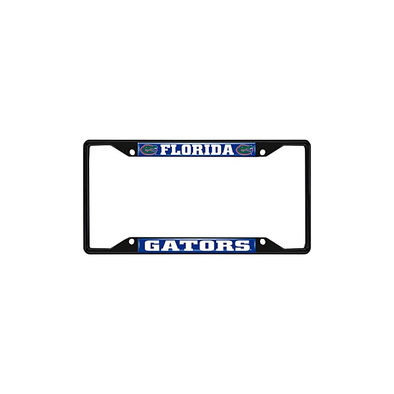 FANMATS 31248 Florida Gators Metal License Plate Frame Black Finish