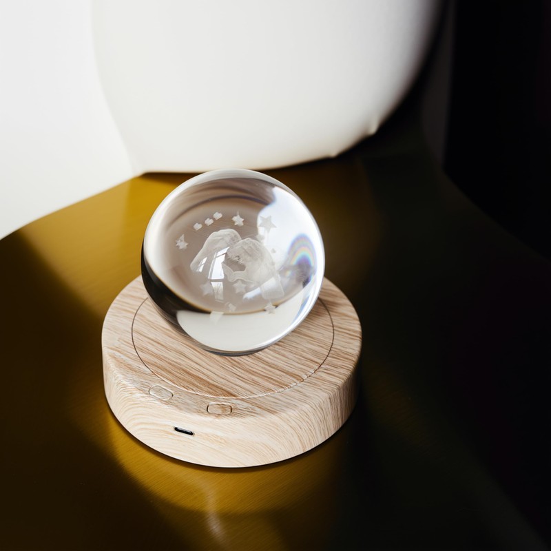 ZEERSHEE Light Base for Glass Art 4.5" Rotating Display LED