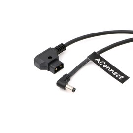 AConnect LCD Monitor-DC-Dtap-Cable D Tap P Tap to 2.1 DC Right Angle 12V Cable for KiPRO LCD| Lectrosonic 1.5M