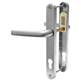 UPVC Door Handle Avocet Pioneer Sprung 92mm PZ Double Glazing Pair Set Patio PVC Satin Silver 122mm