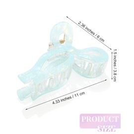 4 PCS Acrylic Bow Hair Clips for Women Bow Cute Claw Clip 4.3" Large Hair Claw Clips for Thick and Thin Hair Bows Jaw Clip