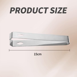 2 Pack Small Tongs Stainless Steel 6 Inch Tongs Restaurant Grade Serving Tongs for Cooking Food Salad Bartending Silver