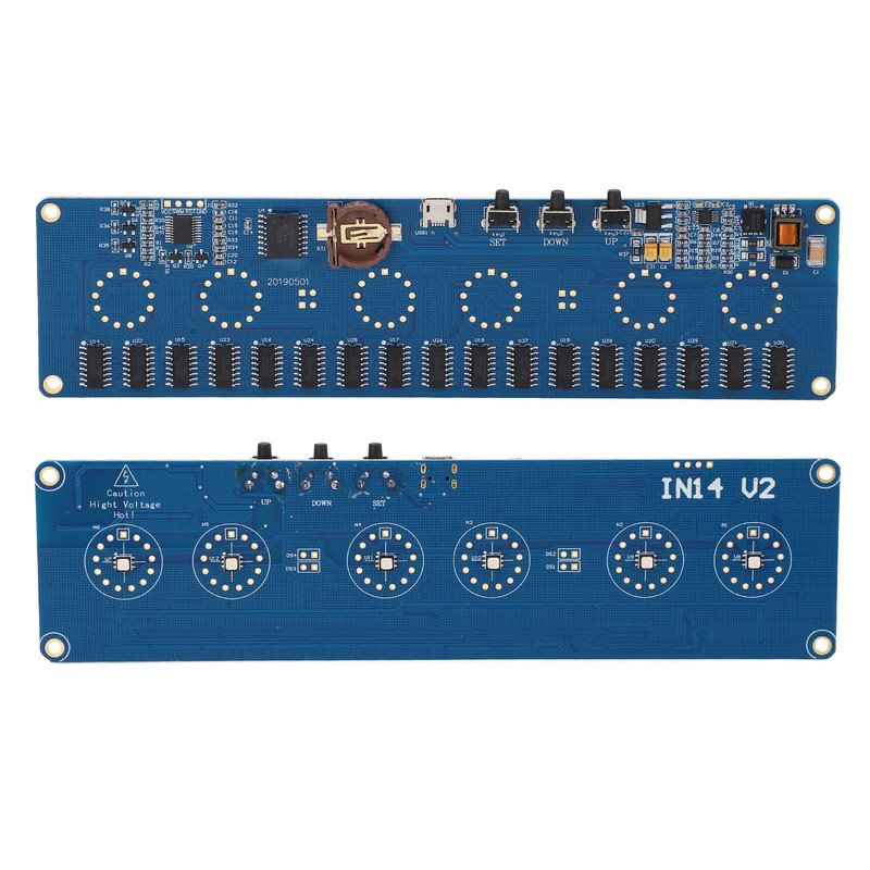 Nixie Tube Clock Control Board High Accuracy 7 Colors Glowing