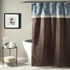 Lush Decor Terra Color Block Shower Curtain Fabric Striped Neutral