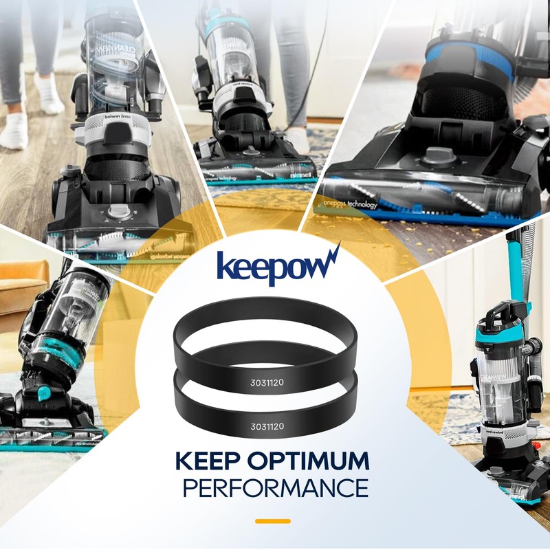 KEEPOW Vacuum Belt Compatible with Bissell Powerforce Helix and CleanView