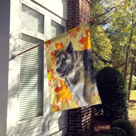 Caroline's Treasures BB9930CHF American Akita Fall Flag Canvas House Size, Large, Multicolor