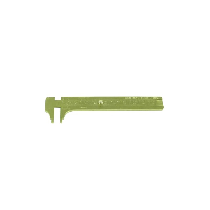 Central Tools 6506 Solid Brass Slide Rule Caliper 0-4" 0-100mm"