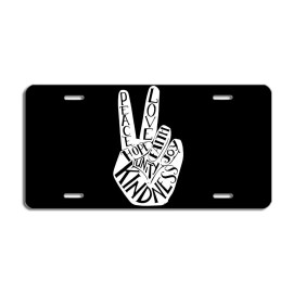 Gift n Gag Peace and Love License Plate - Inspirational Car Tag