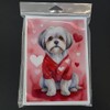 Caroline's Treasures DAC5384GCA7P Lhasa Apso My Valentine Greeting Cards Pack