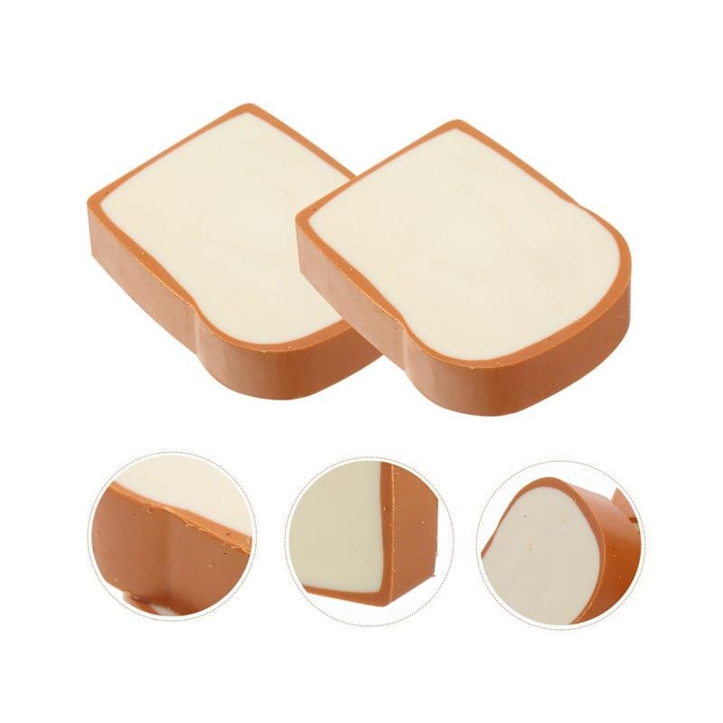 4 Pcs Kawaii Toast Bread Eraser Cute Pencil Eraser Stationery