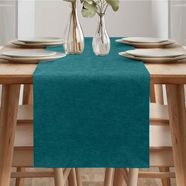 Waterproof Table Runner, Table Runners Modern, Table Runners Decorative Waterproof, Table Runners Outdoor, Waterproof Table Runners Modern for Kitchen Dining Room Party (40*180 cm, Azul Blue)