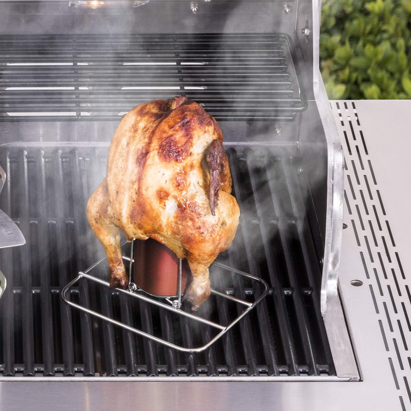 Charbroil Grill + Folding Beer Can Chicken Roasting Rack -