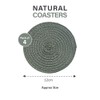 Round Woven Drink Coasters – Set of 4 – 12cm
