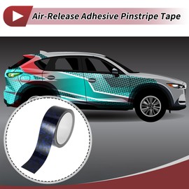 X AUTOHAUX Pinstripe Tape 40mmx8.5m Forging Pattern Car Stripes Pinstripe Decals for Car Motorcycle and Boat Racing Stripes DIY Stickers Blue 1 Pcs