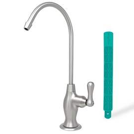 Metpure Water Filtration Faucet Reverse Osmosis Non Air Gap Drinking Water Filtration System Water Dispenser Spout (Stainless Steel) Vase Style with Drinking Water Faucet Wrench RO-FW148