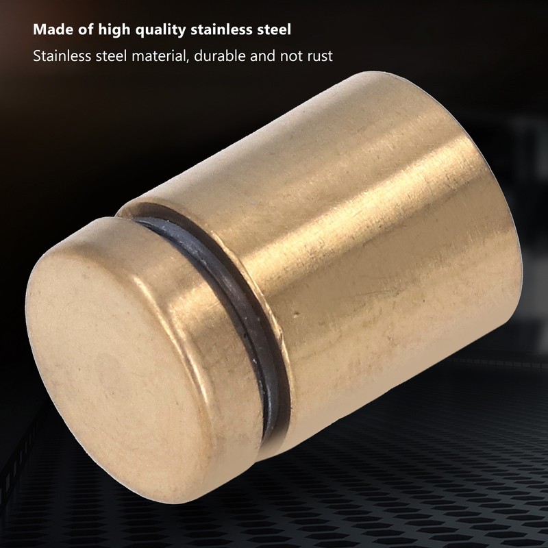 12Pcs Advertising Nail Stainless Steel Electroplated Brushed Gold Sign Holder