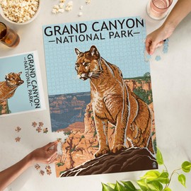 Lantern Press 1000 Piece Jigsaw Puzzle, Grand Canyon National Park, Mountain Lion