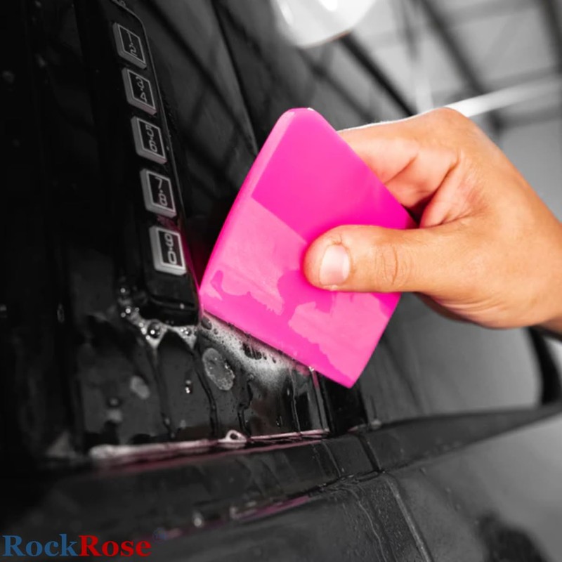 RockRose Pink PPF Squeegee Angled - 4 x 3 inches