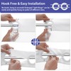 No Hook Floral Shower Curtain with Snap in Liner, Double
