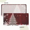 Rectangle Tablecloth Merry Christmas Tree Snowflake Fitted Elastic Edged Waterproof