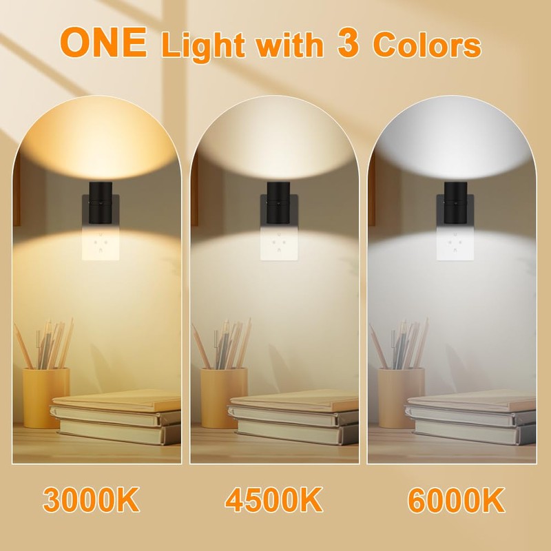 HOTUT Night Light Socket with Twilight Sensor, Pack of 2