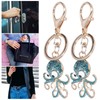 2 pieces metal key ring, octopus shaped keychain, cute keyring