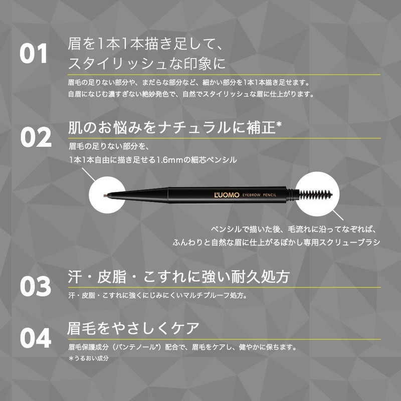 L'UOMO Eyebrow Pencil N 01 Dark Brown 0.08g Pull Out