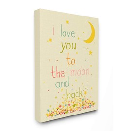 The Kids Room by Stupell I Love You to The Moon and Back Canvas Wall Art, 36x48, Multi-Color