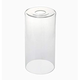 GoLucky Glass Cylinder Shade Accessory for Lamp Fixture - Replacement Glass Piece with 1-5/8 Inch Fitter - 3.5"(D) x 8"(H)