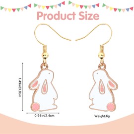 Women's Easter Earrings, Cute Rabbit Earrings for Girls, Rabbit Earrings for Women, Earrings Girls Rabbit, Children's Earrings Easter, Earrings Hangers Women, for Girls and Women, Easter Jewellery