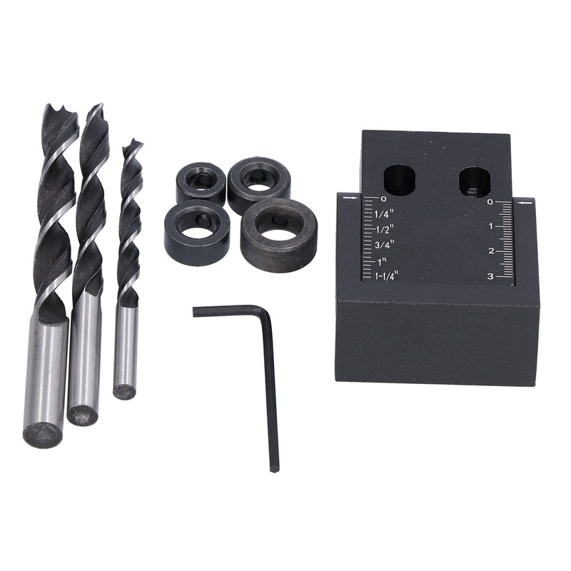 39Pcs Pocket Hole Jig 15 Degree Woodworking Guide Oblique Drill