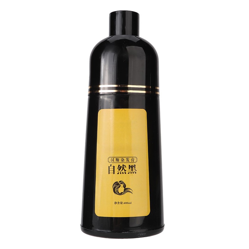 400ml Natural Plant Black Hair Shampoo Hair Dye Black Coloring