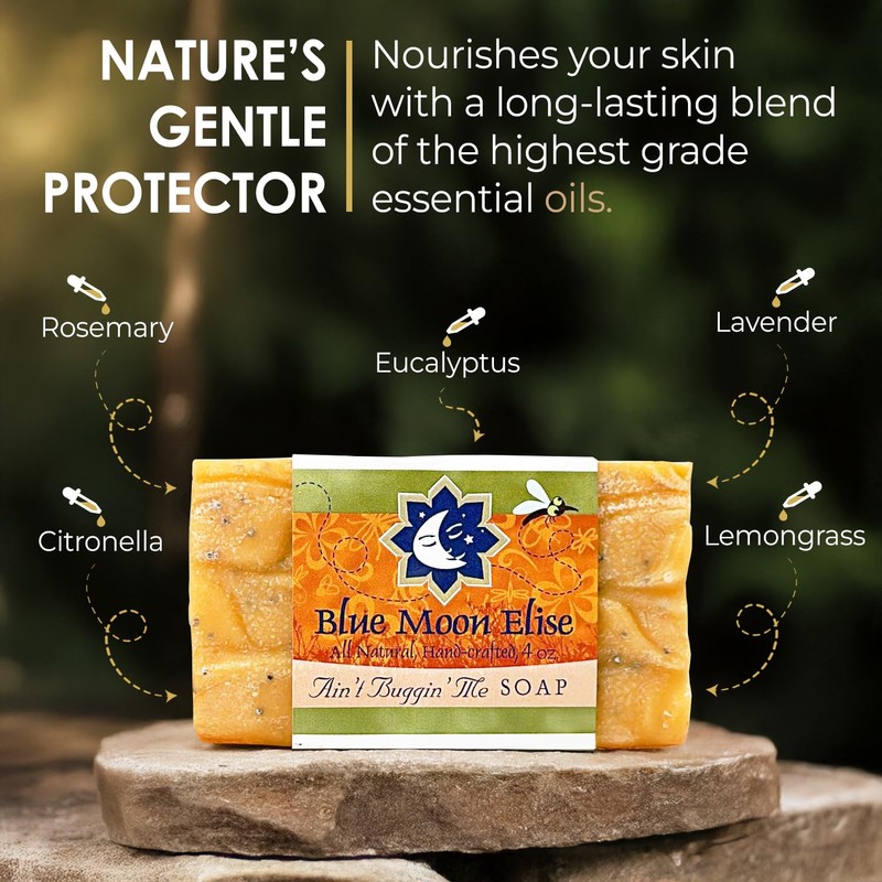 Blue Moon Elise All Natural Citronella Soap Bars, Scented with