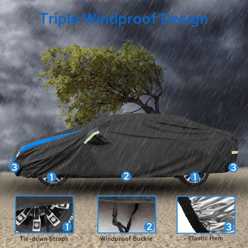 Avecrew Car Cover Waterproof All Weather For Automobiles Outdoor Heavy
