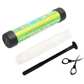 Milepetus 5Meter PVA Mesh Bait Bags Carp Fishing Mesh Refill Stocking for Boilie Rig w/Funnel and Plunger Carp Fishing Accessory Tools,Size 18mm,25mm,37mm,44mm Available (18)