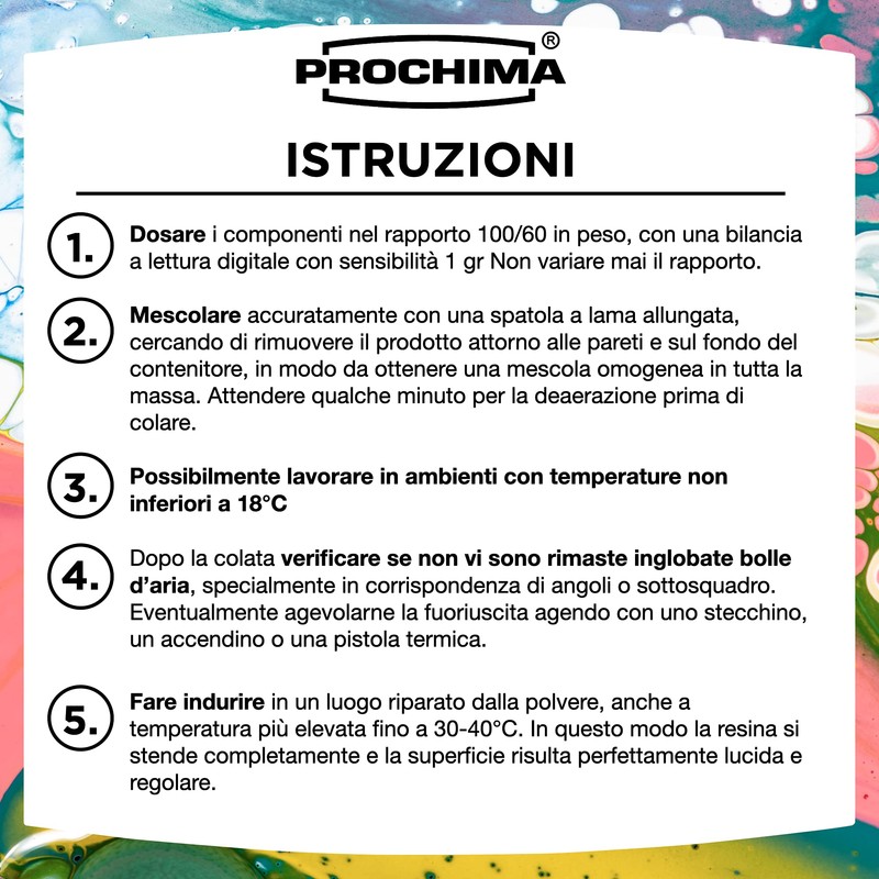 RESINA EPOSSIDICA TRASPARENTE, E-30 Effetto Acqua A+B, Certificata Atossica, 800
