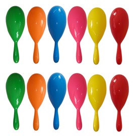AOVNA 12Pcs Maracas Shakers Plastic Musical Egg Shakers Mexican Fiesta Party Favors Musical Fun Party Decoration for Maracas Instruments Party