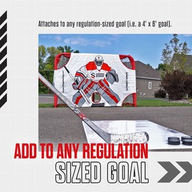 Snipers Edge Hockey Ultimate Goalie Shooter Tutor – Fits Inside Goal, Durable Impact-Resistant Vinyl, Enhances Shooting Accuracy, Ideal for Training & Practice, Dryland Hockey Accessories