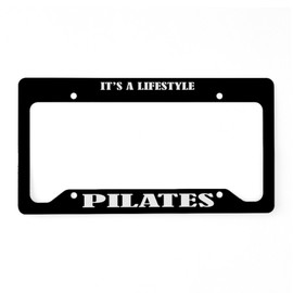 CafePress Pilates Gift License Plate Holder Frame Aluminum License Plate Frame, License Tag Holder
