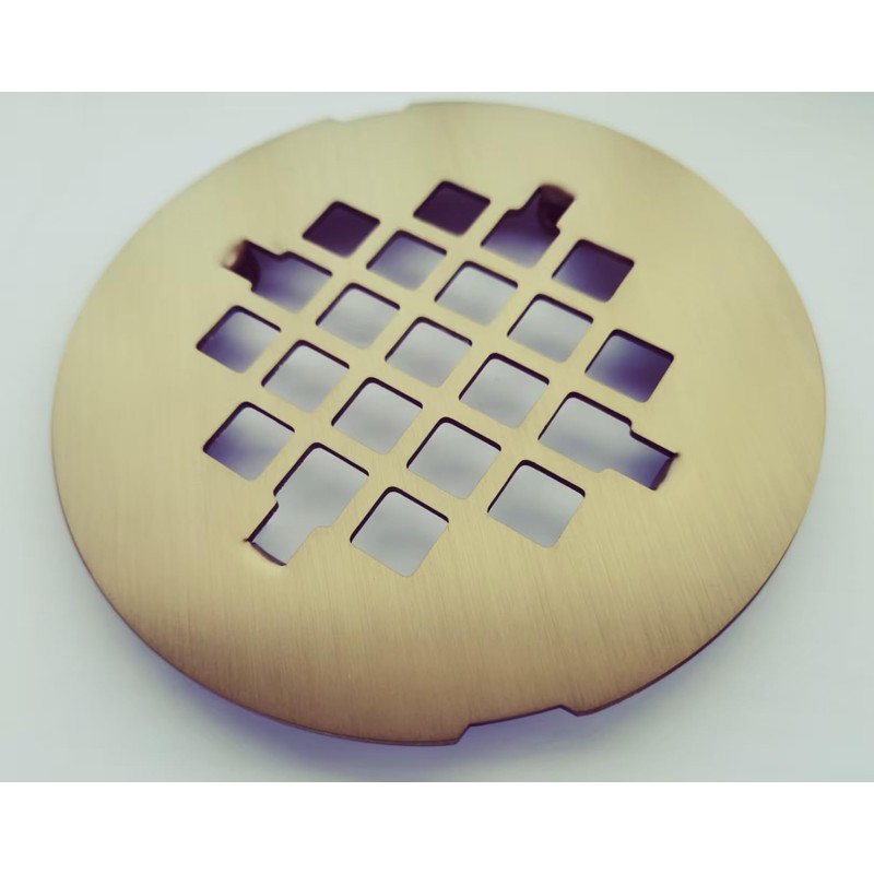 4-1/4 inches Snap-On Round Shower Drain Cover, Stainless Steel (Brushed
