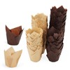 JAPCHET 400 PCS Brown and Coffee Tulip Baking Paper Cups,