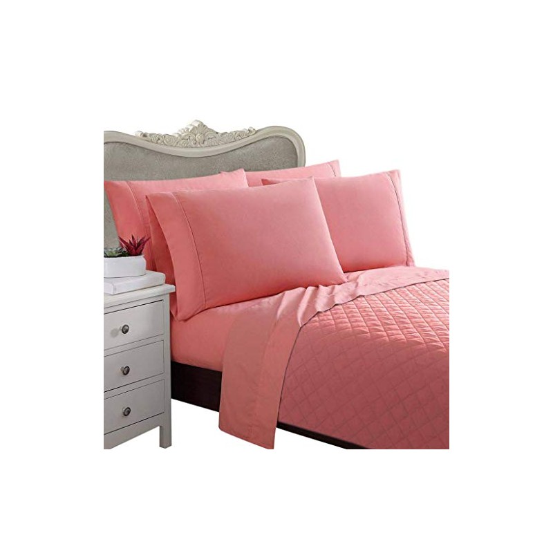 Luxurious BLUSH Solid Solid/Plain, EASTERN KING Size, 1000 Thread Count