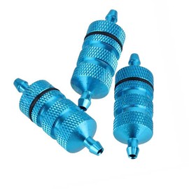 3 Pack ShareGoo RC Aluminum Nitro Fuel Filter for HSP Traxxas 1/8 1/10 Nitro Car Buggy Truck -Blue
