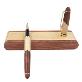 LHKJ Wooden Ballpoint Pen, Wooden Ballpoint Pen, Gel Pen, Wooden Ballpoint Pen with Wooden Case, Box Ballpoint Pen Refills for Everyday Office, Home, Gift Idea Birthday