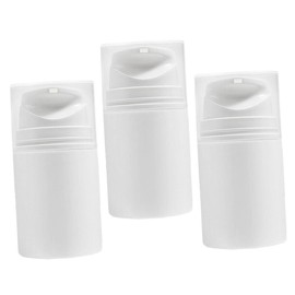 Healvian 3pcs Travel Toiletry Press Bottles Squeezable Lotion Containers Airless Pump Jars