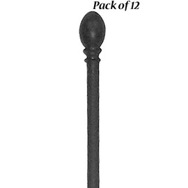 Bulk Buy of 12 Panacea 87599 Garden Fence Posts, Black, 45"H Each